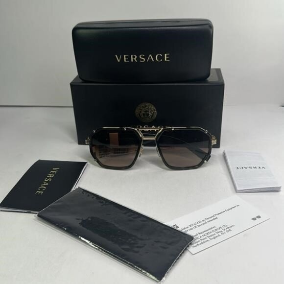 - 💯- New Authentic Versace Brown Gradient Geometric Sunglasses VE2228 1002… - Picture 6 of 16